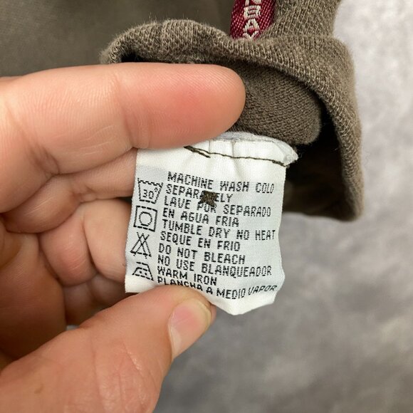 Vintage Union Bay Button Front Shirt Mens Large Brown Heavyweight Cotton Pockets - Picture 9 of 13